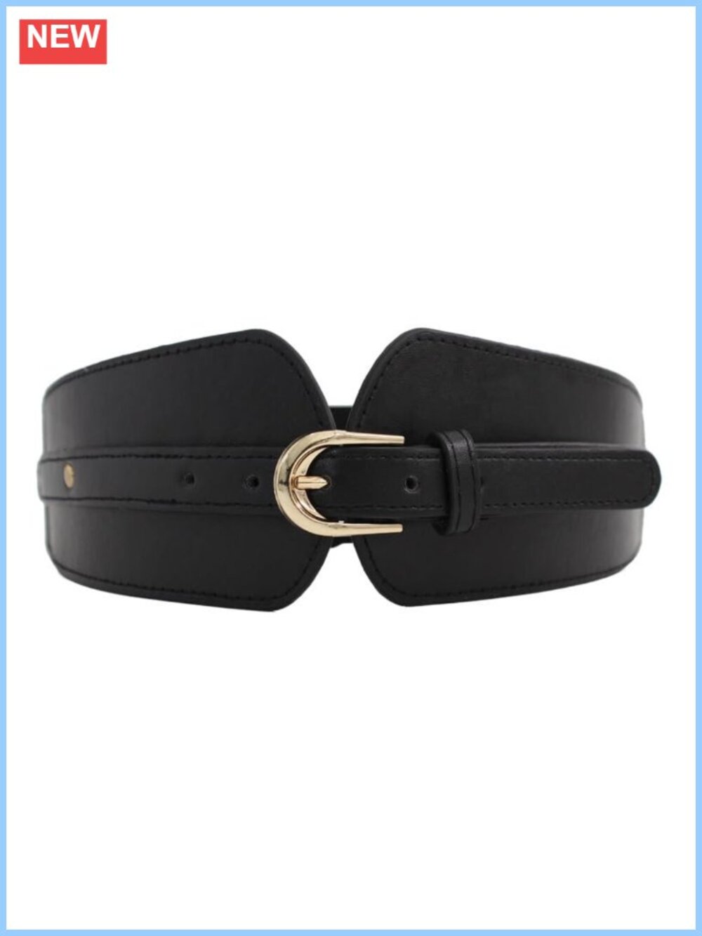 Women PU Leather Elastic Stretchy Wide Waist Cinch Belt for Dresses